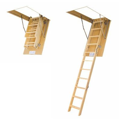 Чердачная складная деревянная лестница Fakro LWS Plus 70*140*305