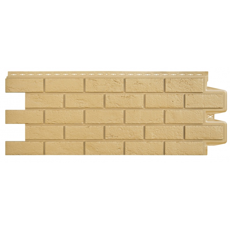 Фасадная панель Grand Line состаренный кирпич Classic песочный
