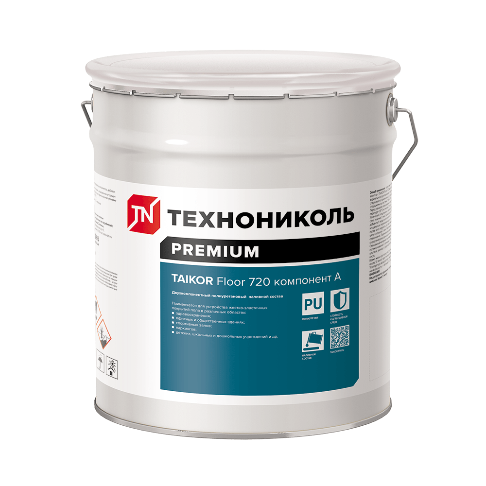 TAIKOR Floor 720 Двухкомпонентный полиуретановый антистатический наливной состав. Компонент А (20,2 кг)