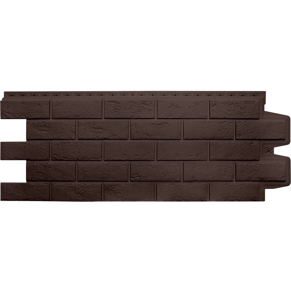 Фасадная панель Grand Line состаренный кирпич Classic шоколадный