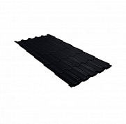 Металлочерепица Grand Line Kvinta Plus 0,5 PurPro Matt RAL 9005 Чёрный янтарь