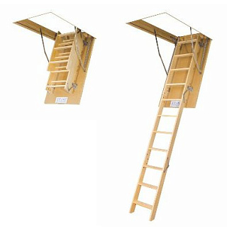 Чердачная складная деревянная лестница LWS Plus 70*94*280