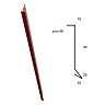 Планка примыкания Шинглас п/э 8017 коричневая 10*30*10*30*10 прям(р)