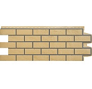 Фасадная панель Grand Line состаренный кирпич Design Песочный (шов RAL 7006)