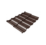 Металлочерепица модульная Kvinta Uno Grand Line 0,5 Satin Мatt RAL 8017 Шоколадно-коричневый