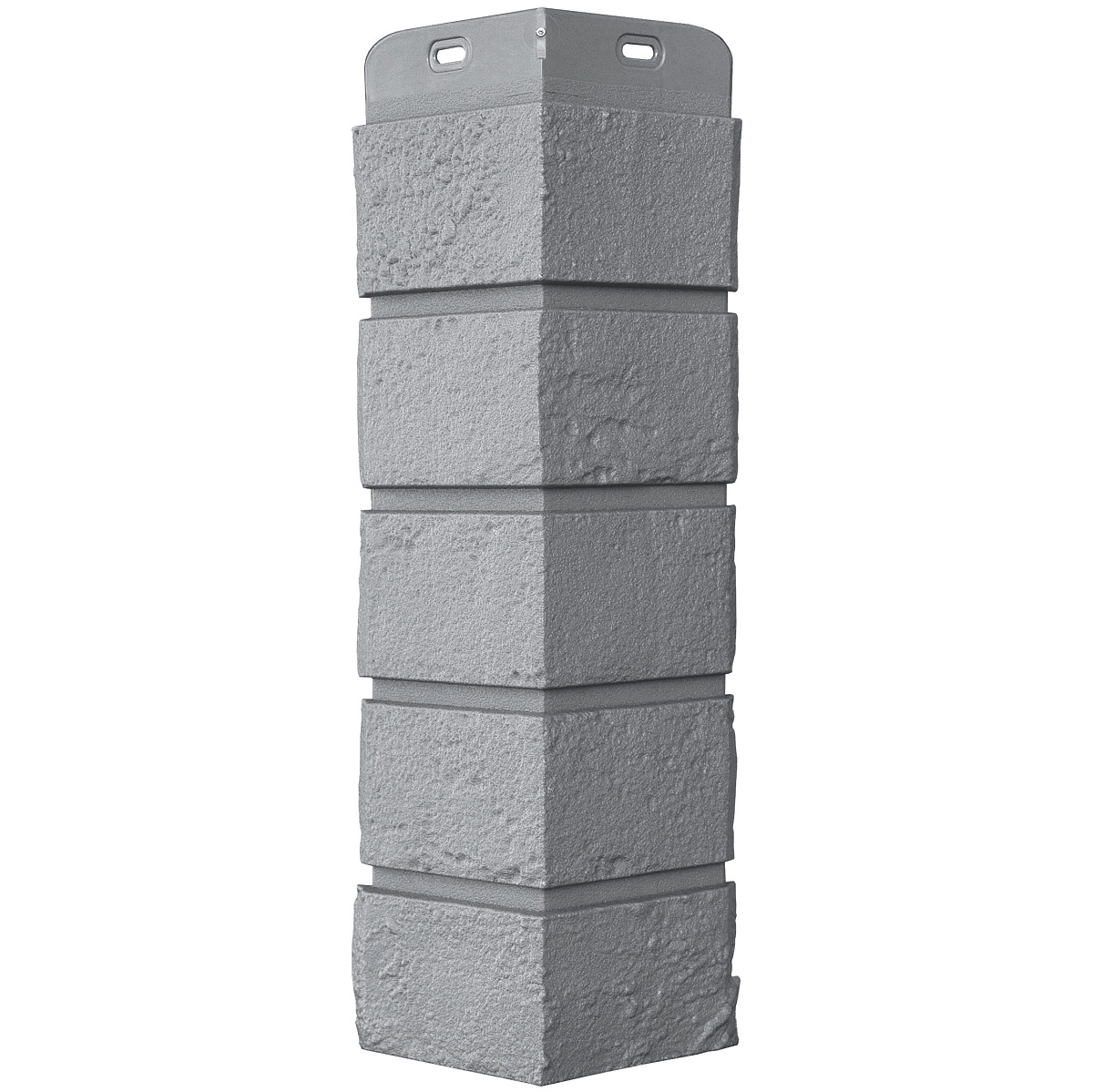 Угол фасадной панели наружный Состаренный кирпич Classic серый