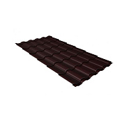 Металлочерепица Grand Line Kredo 0,5 Quarzit Lite RAL 8017 Шоколадно-коричневый